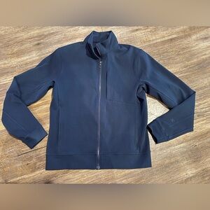 LULULEMON SOJOURN JACKET Blue Structured Stand Up Collar Sz M EUC